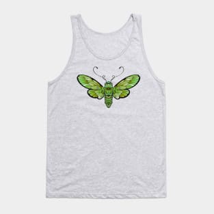 olive green butterfly moth Tank Top